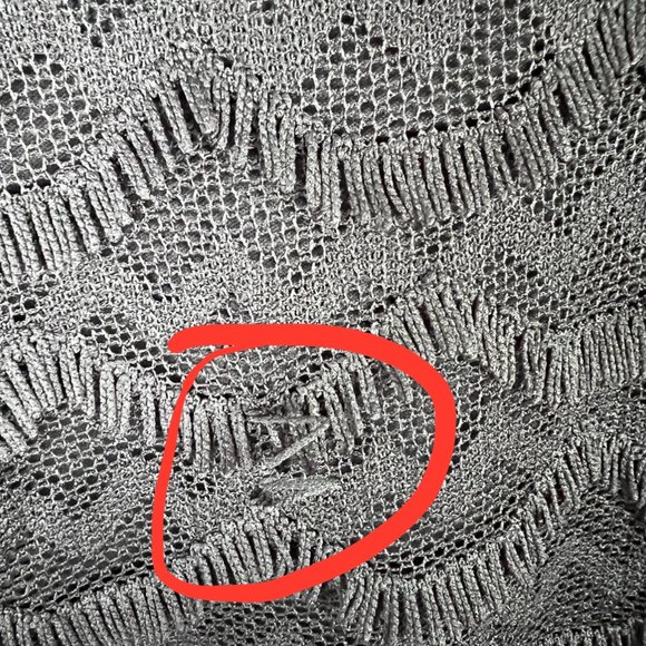 NWT Guess Black Kira Scalloped Eyelash Fringe Lace Dress LBD Size 10 NEW I991 - Picture 5 of 11